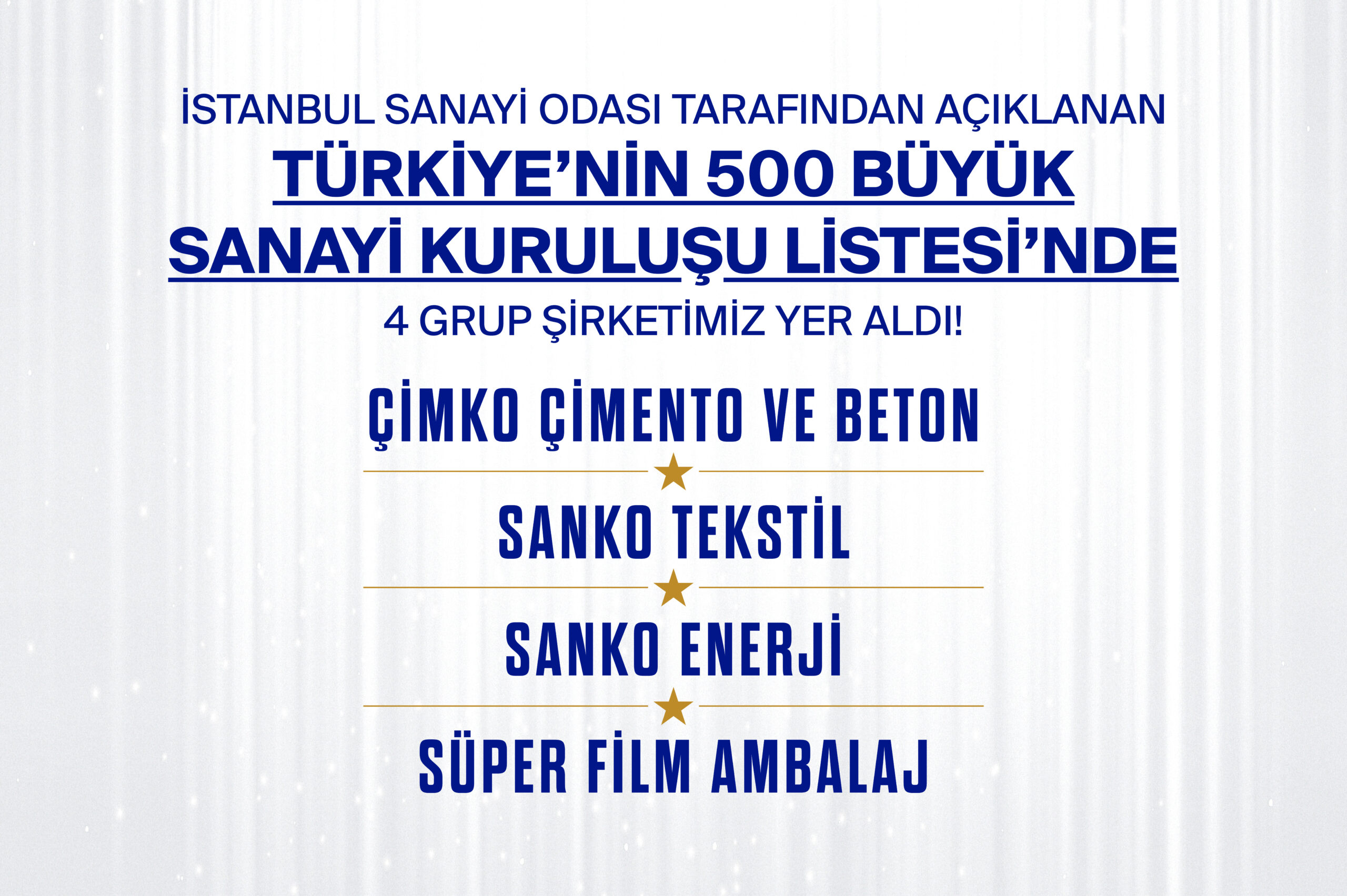 SANKO Holding’in 4 Şirketi İSO 500’de