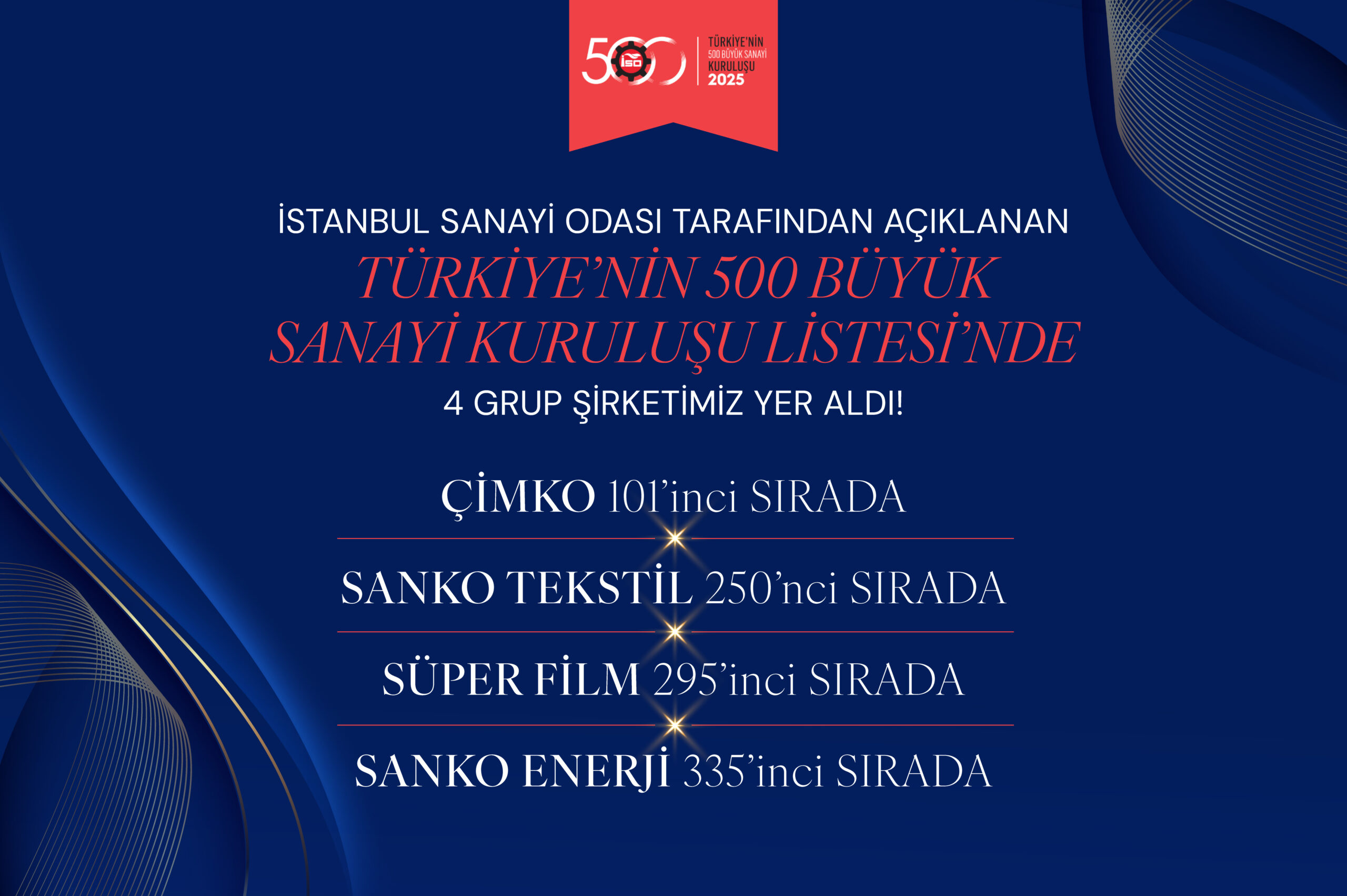Sanko Holding, Dört Şirketi ile İSO 500 Listesindeki Başarısını Sürdürdü